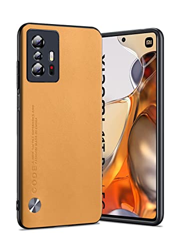 Puxssul für Xiaomi Mi 11T / Mi 11T Pro 5G Hülle, weiche TPU-Kunstlederhülle,Extrem leichte Ultraleichte Kameraschutzhülle aus Leder für Xiaomi Mi 11T / Mi 11T Pro 5G.(Gelb) von Puxssul