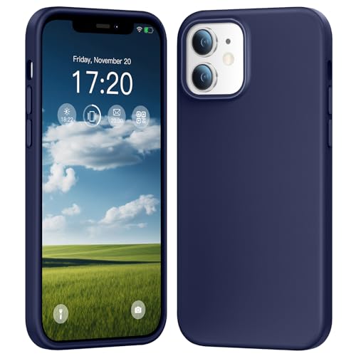 PuyaTeya Liquid Silikon handyhülle für iPhone 11 hülle, Hochwertiges Silikon, Ganzkörperschutz - 4 Schichten stoßfeste Handyhülle, kratzfestes weiches Mikrofaserfutter 6.1 Zoll (Marineblau) von PuyaTeya