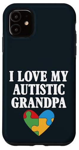 Autismus-Bewusstsein Familie Junge Mädchen I Love My Autistic Grandpa Hülle für iPhone 11 von Puzzle Piece Pride Apparel.USA