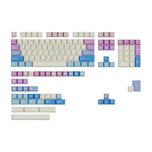 Pyatofy 150 Tasten Tastenkappen PBT-Material Tastatur-Tastenkappen Cherry-Profil Sublimations-Tastenkappe für die Meisten Mechanischen Tastaturen B von Pyatofy