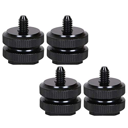 Pyatofy Kamera Blitzschuh Halterung Für 1/4 20 Stativ Schraube Adapter, Blitzschuh Halterung Für DSLR Kamera Ausrüstung (4Er Pack) von Pyatofy