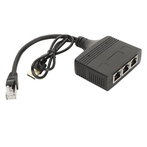 Ethernet-Splitter 1 auf 3 High Speed, RJ45-Netzwerk 1 auf 3 Port-Ethernet-Adapter-Splitter, 1000 Mbit/s-Verlängerungsanschluss, Cat5/5e/6/7/8-Kabel, Gleichzeitige Vernetzung für von Pyhodi