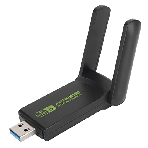 Kabelloser USB-WLAN-Adapter für PC, USB 3.0-WLAN-Dongle-Netzwerkadapter mit Dualband, 2,4 GHz/573,5 Mbit/s, 5 GHz/1201 Mbit/s, 3 DBi High-Gain-Antenne, WLAN-Adapter für Desktop von Pyhodi