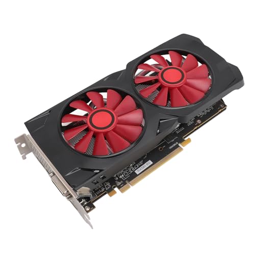 Pyhodi Grafikkarte RX580 8 GB GDDR5 256 Bit, Gaming-Grafikkarte, Dual-Lüfter, PCIe-Grafikkarte für Desktop-PC, Leise Dual-Lüfter, PCIe-Gaming-Grafikkarte mit Dual-Lüfter von Pyhodi