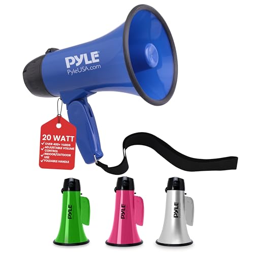 Pyle Megafon-Lautsprecher PA Bullhorn, 0, blau von Pyle