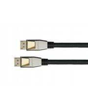 Python DisplayPort 2.0 Kabel Nylongeflecht schwarz 1m von Python