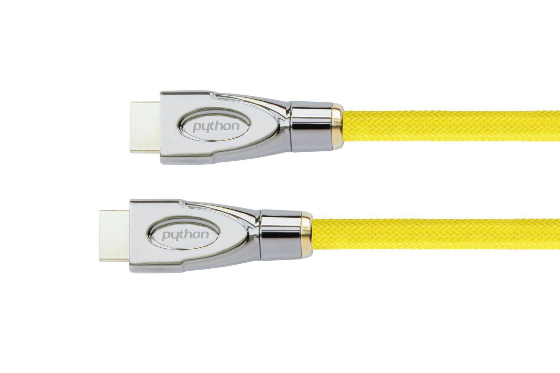 Python HDMI« 2.0 Kabel 4K2K Nylongeflecht gelb 3m von Python