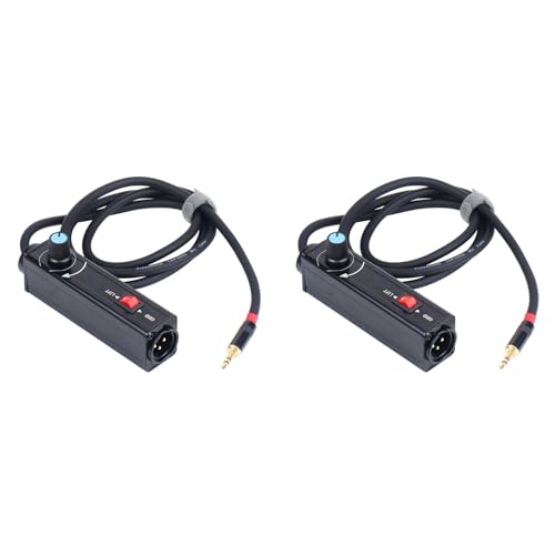 Pyugxab 2X Stereo-Masseschleifen-Isolator, 3,5 mm auf XLR, Audio-Isolator, Audio-Rausch-Isolator, Rauschunterdrücker, Isolator für PC zu Mischpult von Pyugxab