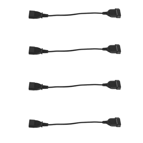 Pyugxab 4X Power Adapter Kabel, IEC 320 C14 Stecker Stecker eine EuropäIsches 7/16 2-Poliges Buchse Power Kabel für USV PDU von Pyugxab