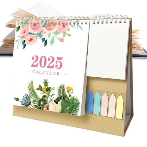 2025 Floral Desk Calendar | Coil Bound Desktop Planner | Multi-Purpose Monthly Calendar Decoration, Perfect for Home Office, Dorm Room, and Workspaces for Planning and Organization 7.28x6.89 inches von Pzuryhg