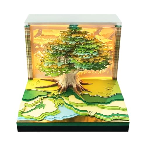 Calendar 2025, 3d Calendar, 2025 Art Calendar, Holiday Favor Calendar, Tree House 3d Art Calendar 2025 with Light and Memo Pad Colorful 3d Art Calendar with Night Light for Home Ornament and Notes von Pzuryhg