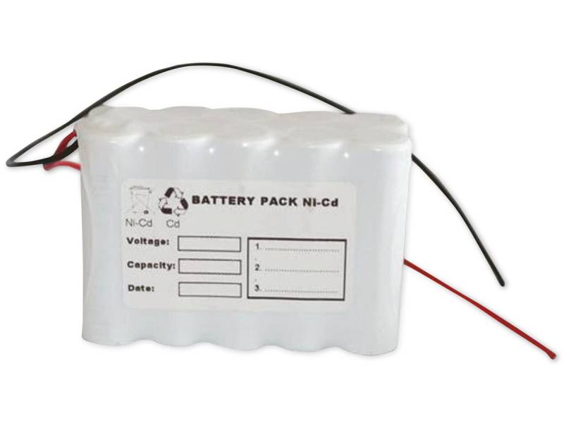 Q-BATTERIES Akku-Pack, 12 V, 800mAh, NiCd F5x2, 10xAA HT-Zellen mit Kabel von Q-Batteries