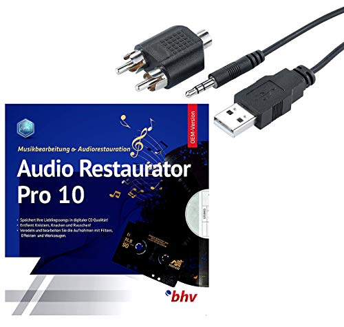 Q-Sonic Audio Grabber: Audio-Digitalisierer & MP3-Recorder mit Restaurator-Software (Phono Vorverstärker, Vorverstärker Plattenspieler, Klinkenstecker) von Q-Sonic