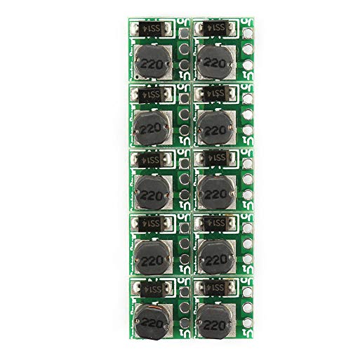 Boost-Konverter-Modul, 10 Stück T64 DC-DC-Module zum Einrichten der Spannung, Werkzeug für 1,5 V, 1,8 V, 2,8 V, 3 V, 3,3 V, 3,7 V, 4,2 V bis 5 V von QANYEGN