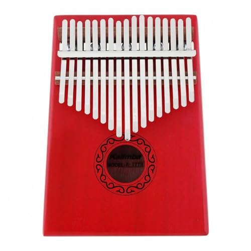 17-Tasten-Rotes Kalimba-Daumenklavier-Tastaturinstrument Kalimba Thumb Piano Instrument von QASKLBN