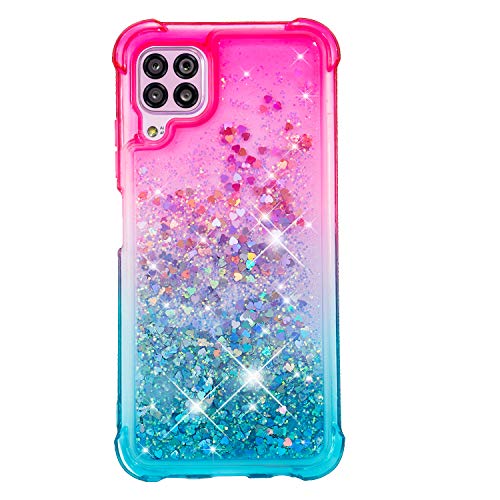 Glitzer Flüssig Hülle Kompatibel mit Huawei P40 Lite, Mädchen Bling Glitzer Durchsichtige Schutztasche Stoßfest Kratzfeste Flüssigkeit Transparent Bumper Hülle Silikon Kompatibel mit Huawei P40 Lite von QBYVQQN