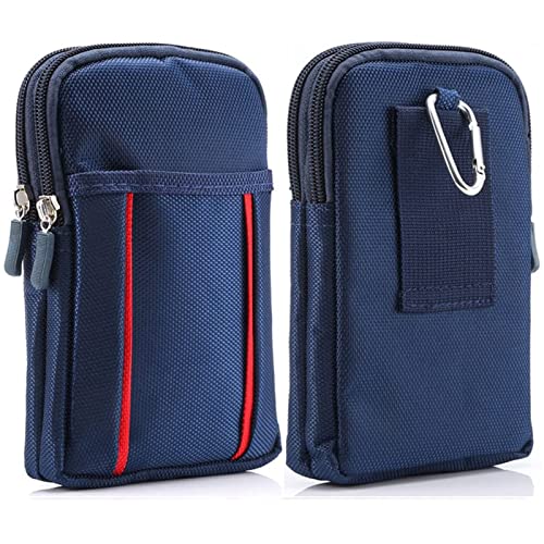 Handy Gürteltasche mit Karabiner, Handyhülle mit Gürtel Halterung, Multifunktionale Kleine Handytasche für Herren mit Gürtelschlaufe Gürteltasche Holster Sport Gürtel Clip Hülle Outdoor Handyhülle von QBYVQQN