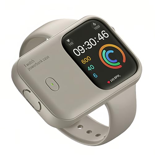 Tragbares Power Bank für Apple Watch, 1200mAh, Kabelloses Magnetische Ladestation für Apple Watch, iWatch Schnellladegerät, Kompatibel mit Apple Watch 44/45mm Serie 9/8/7/6/5/4, Polarstern von QCHMM