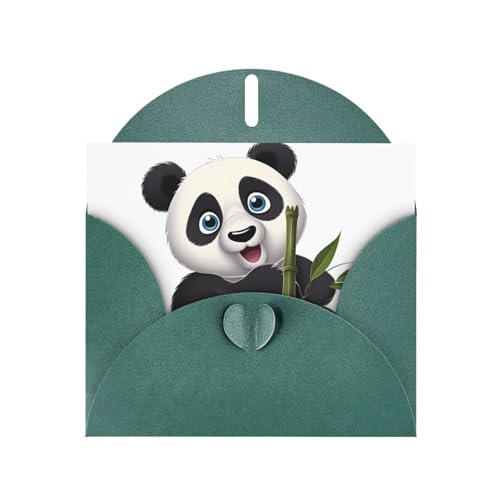 Freche Panda-Grußkarten, Perlpapierumschlag, Grußkarten für Geburtstag, Valentinstag, Erntedankfest, Jahrestag und Party-Einladungskarten von QGGHNISD