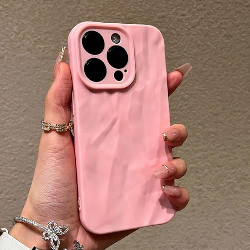 QGGNMGT Weiche Silikon-Handyhülle für iPhone 11 12 13 14 15 Pro Max X Xs XR Max 7 8 Plus Candy Bumper Pattern Cover, Pink, für iPhone 14 Pro von QGGNMGT