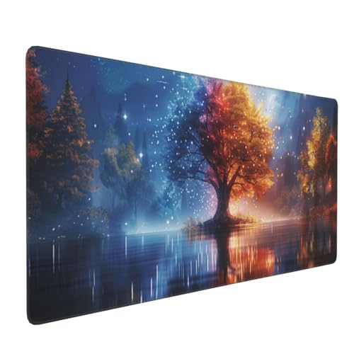 Gaming Mauspad Dornröschen Mauspad XXL 900x400x3 mm XXL Mousepad, Mauspad Gaming Zubehör mit Anti Rutsch Basis Mouse Pad Wasserdicht und Langlebig für Maus und Tastatur, Home Dekorieren w-931 von QIANLUOO