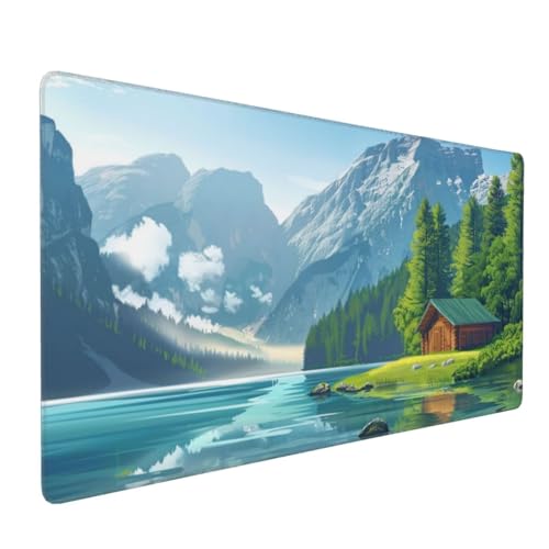 Gaming Mauspad Unserer Lieben Frau Mauspad XXL 1000x500x3 mm XXL Mousepad, Mauspad Gaming Zubehör mit Anti Rutsch Basis Mouse Pad Wasserdicht und Langlebig für Maus und Tastatur, Home Dekorieren w-898 von QIANLUOO