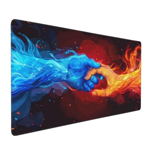 Gaming Mauspad Wald Hirsch Mauspad XXL 900x400x3 mm XXL Mousepad, Mauspad Gaming Zubehör mit Anti Rutsch Basis Mouse Pad Wasserdicht und Langlebig für Maus und Tastatur, Home Dekorieren w-827 von QIANLUOO