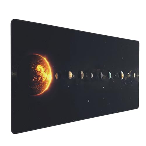 Stern Mauspad XXL 1200x600x3 mm, Groß Gaming Mauspad Design Vernähte Kanten, Wetterfest Anti Rutsch Mousepad PC Laptop verbessert Präzision und Geschwindigkeit, für Home Office A-1024 von QIANLUOO