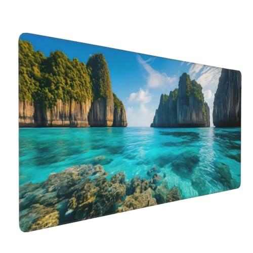 Szenerie Xianbenna Gaming Mauspad, Mousepad XXL 1600x800x3 mm, Wasserdicht Anti-Rutsch Schreibtisch Mouse Pad verbessert Präzision und Geschwindigkeit, Gaming Zubehör für Home Zimmer Deko Q-993 von QIANLUOO