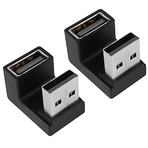 QIANRENON U Winkel USB 3.1 Adapter Konverter 10Gbps USB Stecker auf Buchse 180 Grad Winkel Koppler Anschluss, für Datenübertragung OTG 3A Laden,für PC Laptop Mobile Stromversorgung,2Pcs (Buchse Oben) von QIANRENON