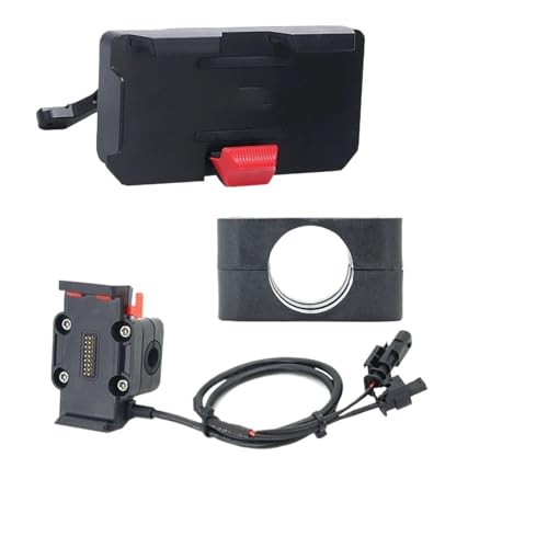 QINSHU Telefonhalter-Stangensatz FÜR Benelli FÜR TRK702 FÜR TRK702X 2022- Motorrad GPS Telefon Halter USB & Drahtlose Ladegerät Navigation Halterung Ständer Navigation Halterung(22mm - Base -Charger) von QINSHU