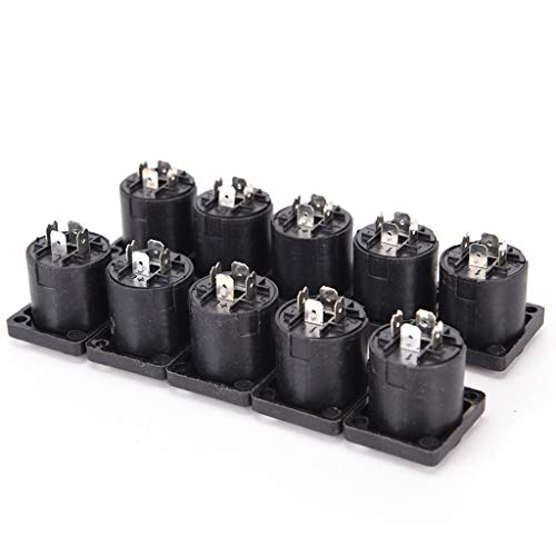 10 Teile/los 4 Pin Speakon Buchse Stecker Lautsprecher Verstärker Empfänger Sender 3 5mm von QINZTON