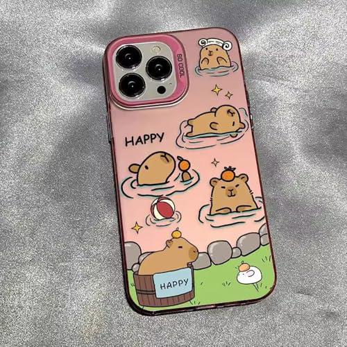 Kompatibel mit iPhone 11 Pro Max – Cartoon Capybara Baden Hartschale von QIODAYI