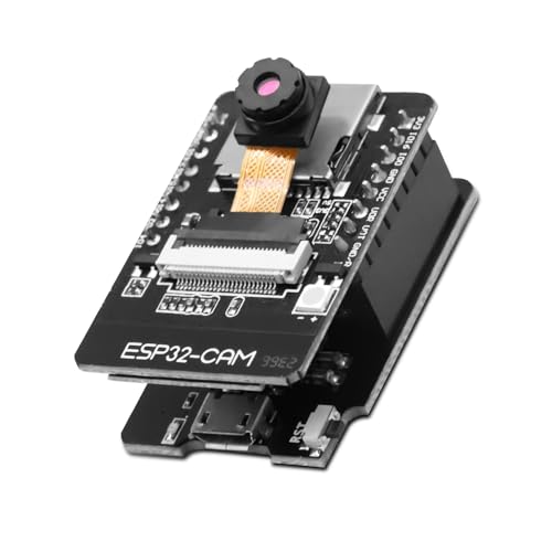 ESP32-CAM,QIQIAZI ESP32 CAM MB WiFi/Bluetooth Entwicklung Board Dual Core ESP32-CAM-CM Modul mit Kamera OV2640, TF, Micro-USB, kompatibel mit Arduino von QIQIAZI