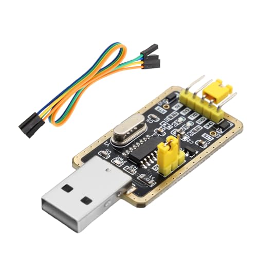 QIQIAZI UART-TTL USB Adapter mit Konverter CH340G, 3.3V / 5V UART-TTL USB Adapter mit Jumper Kabel kompatibel mit Arduino von QIQIAZI