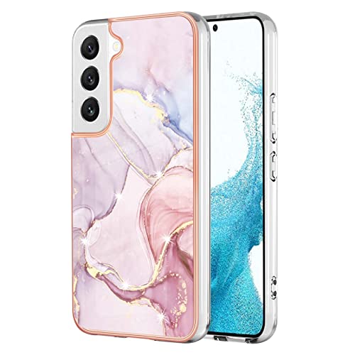 QIWEIQING Kompatibel mit Hüllen für Samsung Galaxy A16 5G, Ultra Dünn Handyhülle Glitzer Marmor Muster Mädchen Frau TPU Stoßfestes Case Cover für Samsung Galaxy A16 5G.Rose Gold YBD von QIWEIQING