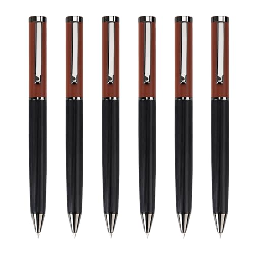 6 Stück/Set 1,0 mm Ölstift Metall Kugelschreiber Dekorativer Stift Glattes Schreiben Stift Schule Bürobedarf zum Schreiben von QIYUDUOLA