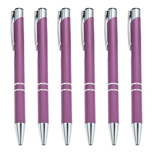 6 Stück/Set 1,0 mm Ölstift Metall einziehbarer Kugelschreiber Lustiger Stift Glattes Schreiben Stift Schule Bürobedarf für Lehrer von QIYUDUOLA