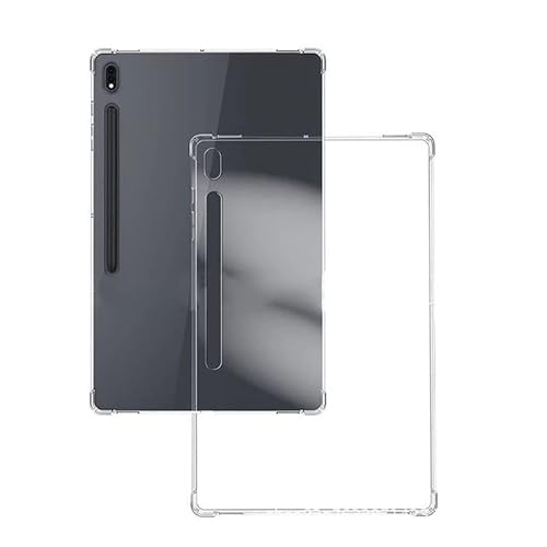 QJONSIU Hülle für Samsung Galaxy Tab S10 Ultra, [Airbag-Schutz] Ultra-dünne Stoßfeste Schutzhülle, Weiche TPU Klar Hülle, kompatibel mit Samsung Galaxy Tab S10 Ultra-Transparent von QJONSIU