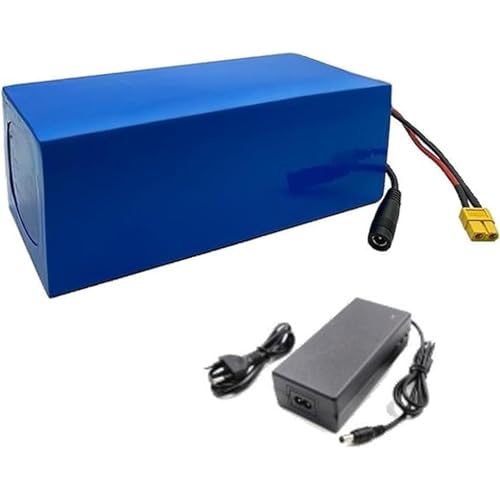 48 V 30 Ah 13S8P Lithium-Ionen-Akku für Elektrofahrräder, integrierter BMS-Schutz mit Ladegerät, ideal für Elektrofahrradmotoren SM 48 V 30 Ah 13S8P Lithium-Ionen-Akku für Elektrofahrräder, integrierter BMS-Schutz mit Ladegerät, ideal für Elektrofahrradmotoren SM von QJWM