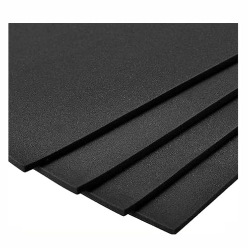 Schaumstoffplatte, 1 Stück EVA-Werkzeugkasten, stoßdämpfende Schaumstoffplatten, 38 Grad, handgefertigtes Modellbaumaterial, Geschenkbox im Verpackungsfutter(Black,1PC 1000x500x10mm) von QLLHDL