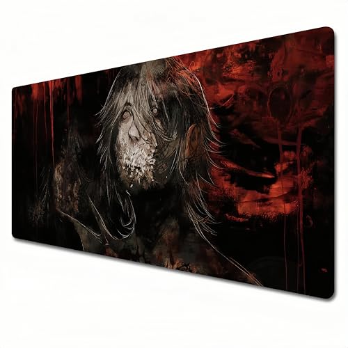QMDUQMYZ Signalis Mauspad, XXL, schwarz und rot, großes Gaming-Mauspad, 900 x 400 cm, geeignet für Tastatur-Pads und Schreibtischunterlagen für das Heimbüro, Größe XL QMDUQMYZ Signalis Mauspad, XXL, schwarz und rot, großes Gaming-Mauspad, 900 x 400 cm, geeignet für Tastatur-Pads und Schreibtischunterlagen für das Heimbüro, Größe XL von QMDUQMYZ