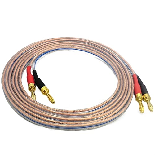 QMEMYUYCM Audiokabel-Lautsprecherkabel for Bananenstecker vergoldetem Kupfer HIFI Klangqualität Sauerstofffreier Kupferdraht Kabel und Draht(10m,100 core (2x0.5mm2)) von QMEMYUYCM