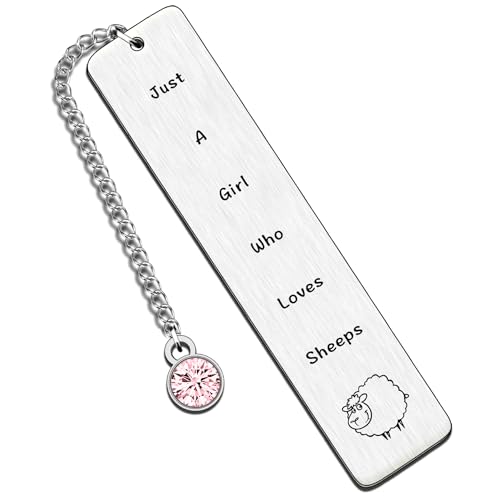 QMVMV Lustiges Schaf-Geschenk, Tierliebhaber-Geschenk, "Just A Girl Who Loves Sheeps Sheep Lover", Lesezeichen, Geschenk für Frauen, Mädchen, die Schafe lieben von QMVMV