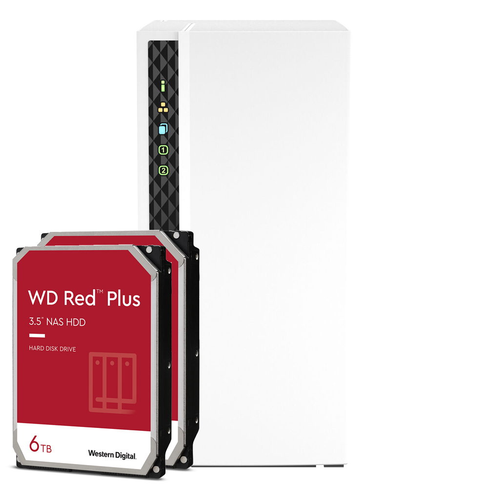 QNAP TS-233 12TB WD Red Plus NAS-Bundle NAS inkl. 2x 6TB WD Red Plus 3.5 Zoll SATA Festplatte von QNAP