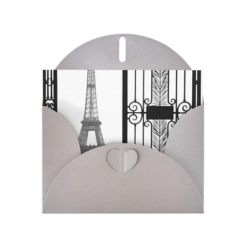 Paris Eiffelturm Grußkarten mit Umschlägen, blanko, Geburtstagskarte, Muttertagskarte, Hochzeit, Dankeskarten, Babyparty, Dankeskarten – niedliche Blanko-Notizkarten – für alle Anlässe von QQLADY