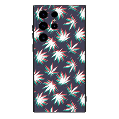 QTAVETEND Weed Marihuana Leaf TPU Handyhülle Back Cover Kompatibel mit Samsung S23 Ultra von QTAVETEND