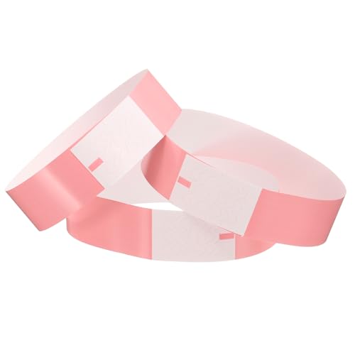 QUARKZMAN 100 Stück Papier-Armbänder für Veranstaltungen, wasserdicht, verhindern Wiederverwendung, Großpackung Armband zur Identifikation für Veranstaltungen Party Konzert Bar (Pink) von QUARKZMAN