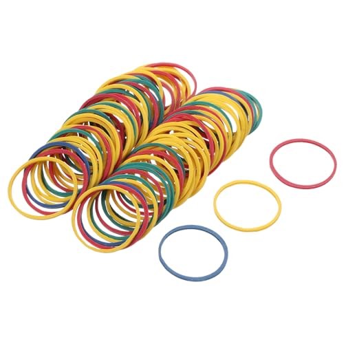 QUARKZMAN 500er Pack Gummiband Dehnbares Gummiband Mehrfarbig 35mm x 1.4mm Haargummis für Zuhause und Büro von QUARKZMAN