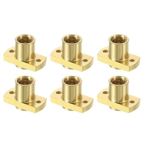 QUARKZMAN 6 Stück Tr8x2 Bleissschraube Messingmutter, Trapezgewindespindel Durchmesser 10mm Steigung 2mm Bleiss 2mm (1 Start) für A 3 CR-10 CR-10s Z-Achse CNC 3D-Drucker Teile von QUARKZMAN